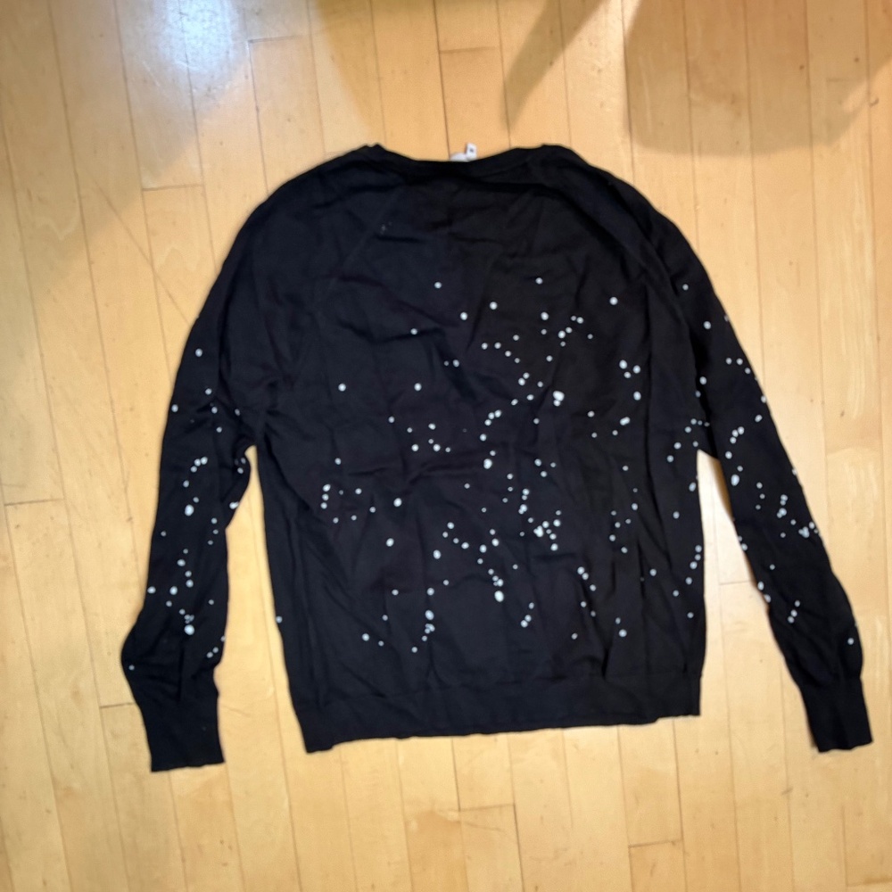 J.Society black paint splatter Sweater, M, CB2520 - Picture 3 of 3